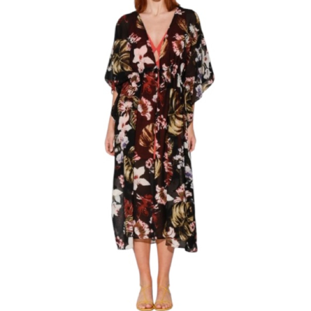 Water Baker Tulum Caftan Floral Coverup